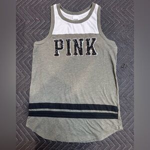 Victoria's Secret Olive and White Tank Top